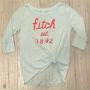 Abercrombie kids Long Sleeve Front Tie T Shirt Size Medium ~New without Tags